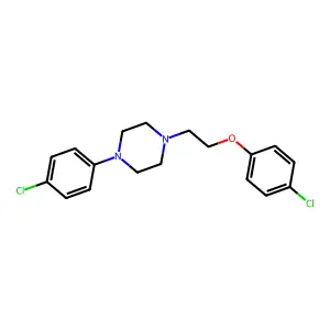 Piperazine, 1-(2-(p-chlorophenoxy)ethyl)-4-(p-chlorophenyl)- structure
