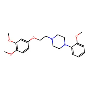 Piperazine, 1-(2-(3,4-dimethoxyphenoxy)ethyl)-4-(o-methoxyphenyl)- structure