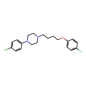 Piperazine, 1-(p-chlorophenyl)-4-(4-(p-fluorophenoxy)butyl)- structure
