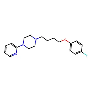 Piperazine, 1-(4-(p-fluorophenoxy)butyl)-4-(2-pyridyl)- structure