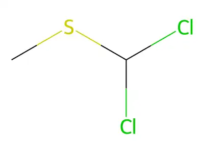 Dichloro(methylsulfanyl)methane structure