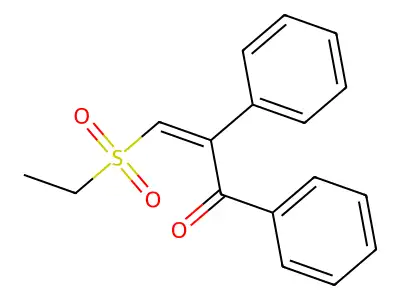 3-Ethylsulfonyl-1,2-diphenylprop-2-en-1-one structure