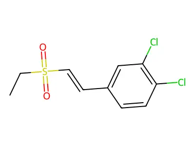 1,2-Dichloro-4-(2-ethylsulfonylethenyl)benzene structure