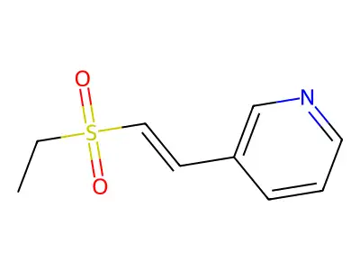3-[(E)-2-ethylsulfonylethenyl]pyridine structure