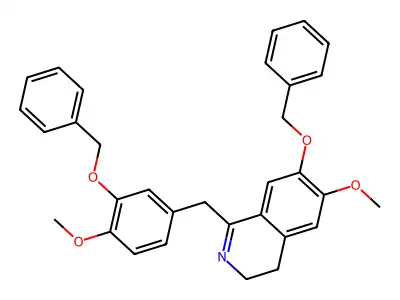 6-methoxy-1-[(4-methoxy-3-phenylmethoxyphenyl)methyl]-7-phenylmethoxy-3,4-dihydroisoquinoline structure