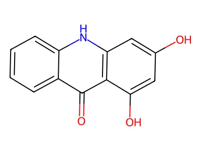 1,3-Dihydroxy-10H-acridin-9-one structure