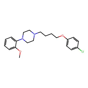 Piperazine, 1-(4-(p-chlorophenoxy)butyl)-4-(o-methoxyphenyl)- structure