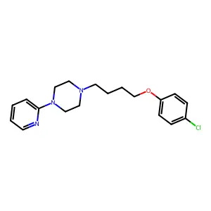 Piperazine, 1-(4-(p-chlorophenoxy)butyl)-4-(2-pyridyl)- structure
