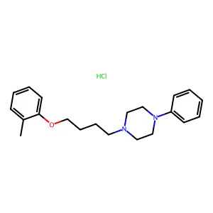Piperazine, 1-phenyl-4-(4-(o-tolyloxy)butyl)-, hydrochloride structure