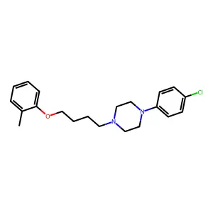 Piperazine, 1-(p-chlorophenyl)-4-(4-(o-tolyloxy)butyl)- structure