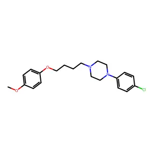 1-(p-Chlorophenyl)-4-(4-(p-methoxyphenoxy)butyl)piperazine structure