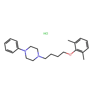 Piperazine, 1-phenyl-4-(4-(2,6-xylyloxy)butyl)-, hydrochloride structure