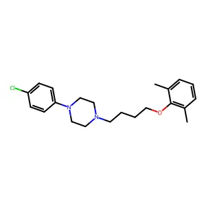 Piperazine, 1-(p-chlorophenyl)-4-(4-(2,6-xylyloxy)butyl)- structure