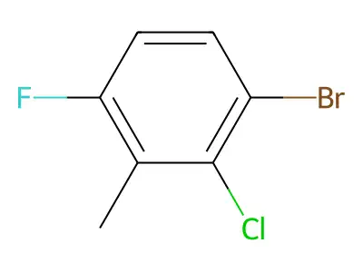 1-Bromo-2-chloro-4-fluoro-3-methylbenzene structure