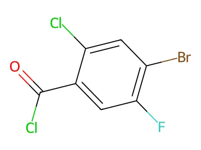 4-Bromo-2-chloro-5-fluorobenzoyl chloride structure