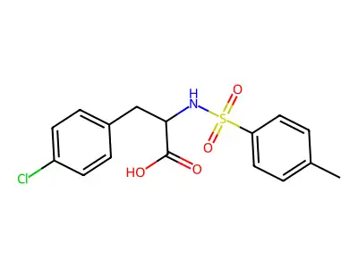 3-(4-Chlorophenyl)-2-{[(4-methylphenyl)sulfonyl]amino}propanoic acid structure