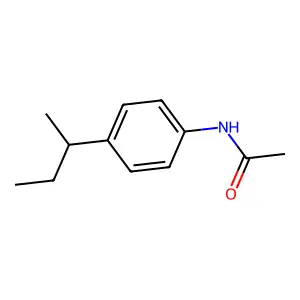 N-[4-(butan-2-yl)phenyl]acetamide structure