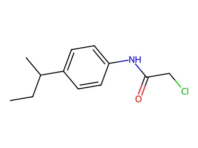 N-[4-(butan-2-yl)phenyl]-2-chloroacetamide structure