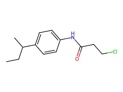 N-(4-Sec-butylphenyl)-3-chloropropanamide structure