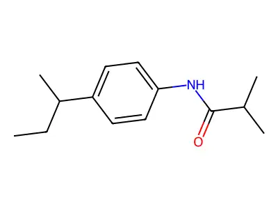 N-[4-(butan-2-yl)phenyl]-2-methylpropanamide structure