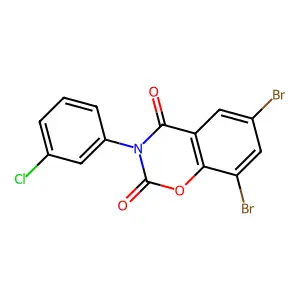 6,8-Dibromo-3-(3-chlorophenyl)-1,3-benzoxazine-2,4-dione structure