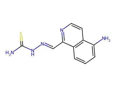 5-Amino-1-formylisoquinoline thiosemicarbazone structure