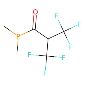1-(Dimethylphosphino)-3,3,3-trifluoro-2-(trifluoromethyl)-1-propanone structure