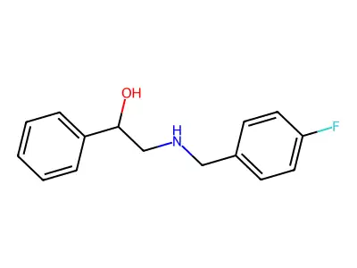 2-[(4-Fluorobenzyl)amino]-1-phenylethanol structure