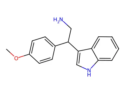 2-(1H-indol-3-yl)-2-(4-methoxyphenyl)ethan-1-amine structure