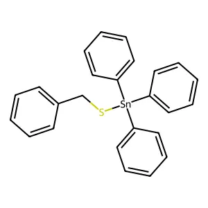 Benzylsulfanyl(triphenyl)stannane structure