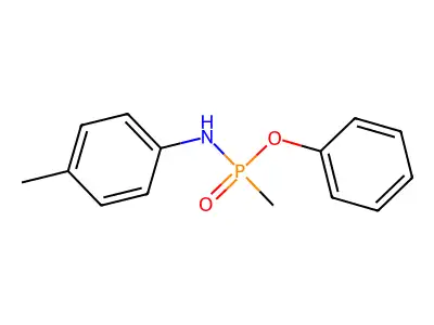 Phosphonamidic acid, P-methyl-N-(4-methylphenyl)-, phenyl ester structure
