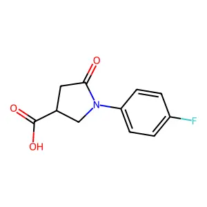 1-(4-Fluorophenyl)-5-oxopyrrolidine-3-carboxylic acid structure