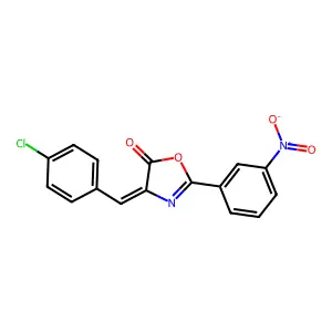 4-[(4-Chlorophenyl)methylidene]-2-(3-nitrophenyl)-1,3-oxazol-5-one structure