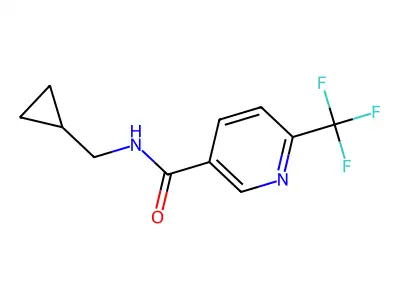 N-(cyclopropylmethyl)-6-(trifluoromethyl)pyridine-3-carboxamide structure