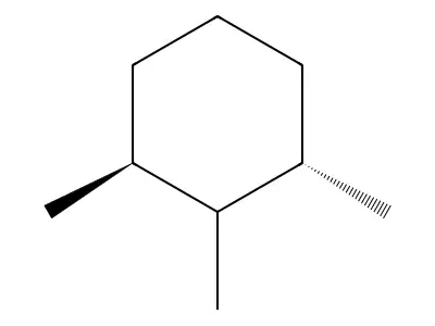 (1S,3S)-1,2,3-trimethylcyclohexane structure