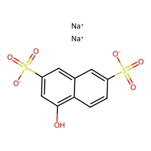2,7-Naphthalenedisulfonic acid, 4-hydroxy-, sodium salt (1:2) structure