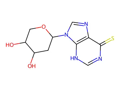 9-(2-Deoxypentopyranosyl)-9H-purine-6-thiol structure