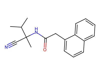 N-(2-cyano-3-methylbutan-2-yl)-2-naphthalen-1-ylacetamide structure