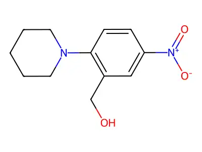 (5-Nitro-2-piperidinophenyl)methanol structure