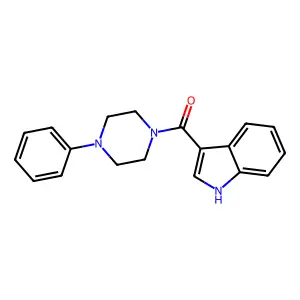 1H-indol-3-yl(4-phenylpiperazino)methanone structure