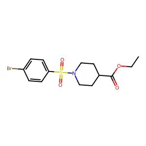 Ethyl 1-[(4-bromophenyl)sulfonyl]-4-piperidinecarboxylate structure
