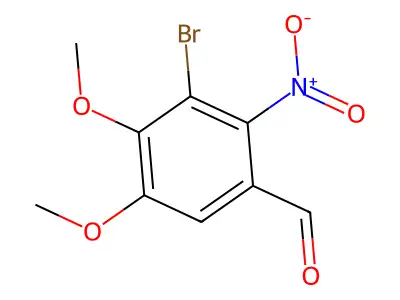 3-Bromo-4,5-dimethoxy-2-nitrobenzaldehyde structure