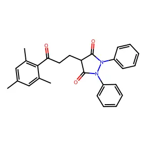 3,5-Pyrazolidinedione, 1,2-diphenyl-4-(2-(2,4,6-trimethylbenzoyl)ethyl)- structure