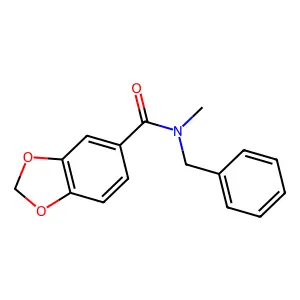 N-Methyl-N-(phenylmethyl)-1,3-benzodioxole-5-carboxamide structure