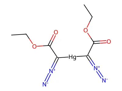 Bis(1-diazo-2-ethoxy-2-oxoethyl)mercury structure
