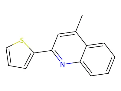 4-methyl-(2-thiophenyl)quinoline structure