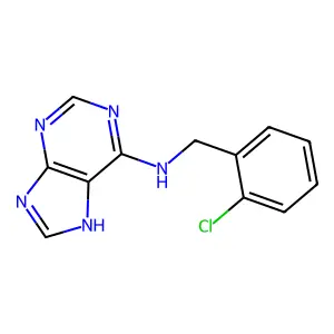N-[(2-chlorophenyl)methyl]-7H-purin-6-amine structure