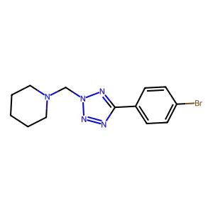 1-[[5-(4-Bromophenyl)tetrazol-2-yl]methyl]piperidine structure