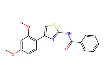 N-(4-(2,4-dimethoxyphenyl)thiazol-2-yl)benzamide structure