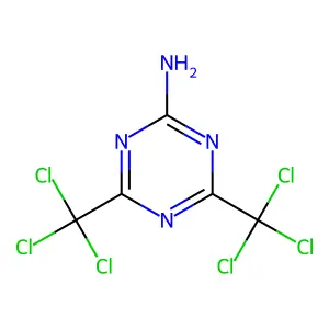 1,3,5-Triazin-2-amine, 4,6-bis(trichloromethyl)- structure